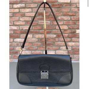 Authentic Louis Vuitton Black EPI Segur Pochette